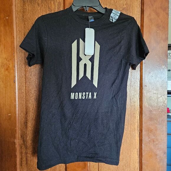 Monsta X Tultex XS Graphic Band Tee KPop Concert Tour Shirt BlK Music Unisex NWT - Picture 1 of 6
